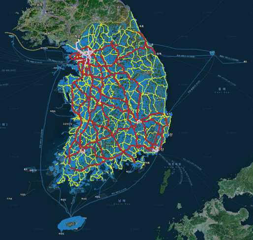Road Network with 3.29 Million Roads Where 6.26 Million Traffic Data Are collected from Every 5 Minutes ( 6,260,603 by 288 Matrix Generated for A Day)