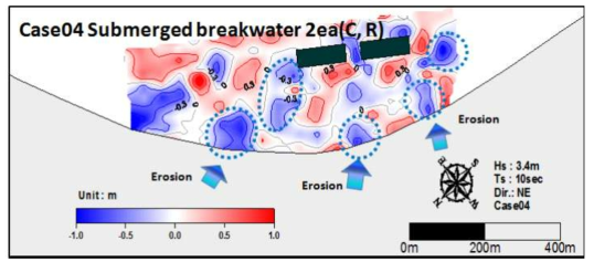 Case04 Submerged breakwater(C.R)