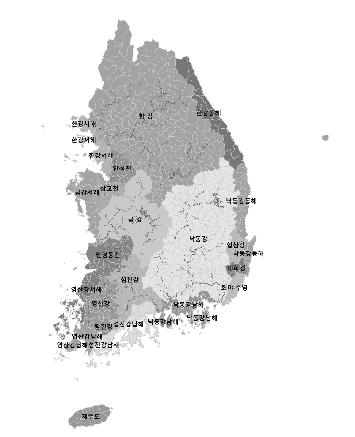 유역단위 전국 대상유역