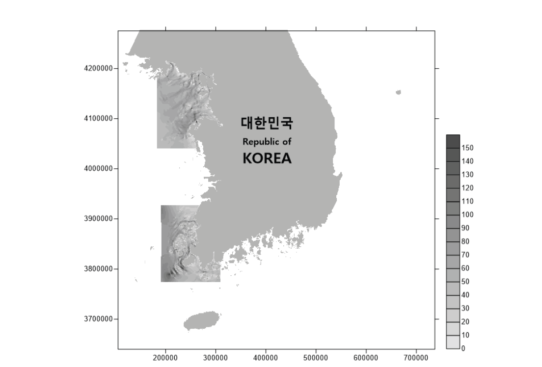 조류 주제도-표층평균유속(수치해석, [cm/s])