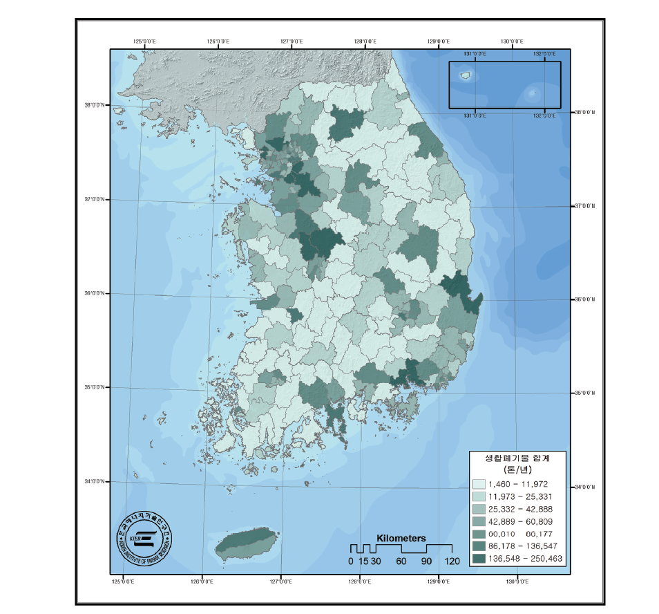 생활폐기물 자원 지도