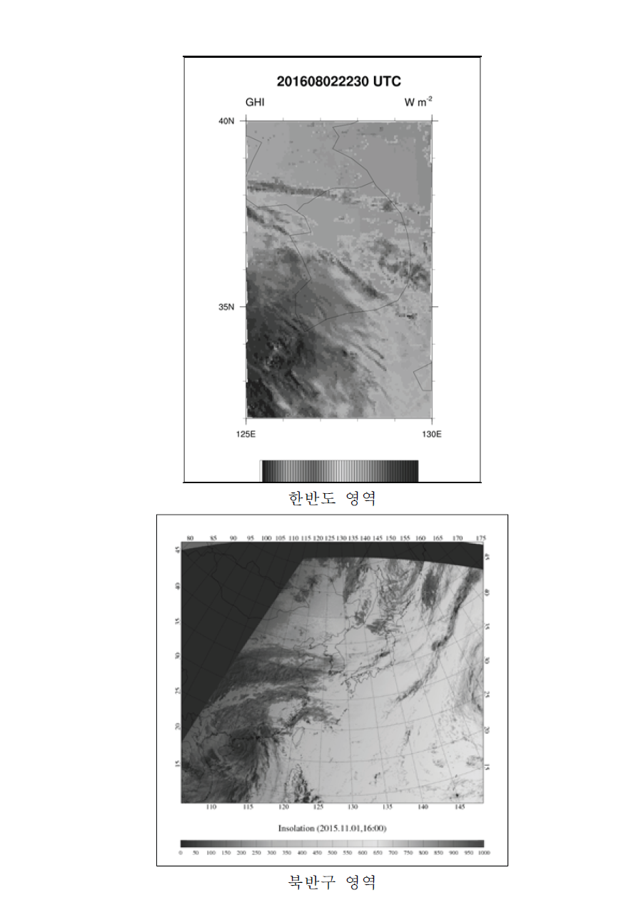 기상청 태양에너지 자료 이미지 생성 프로그램 실행 결과