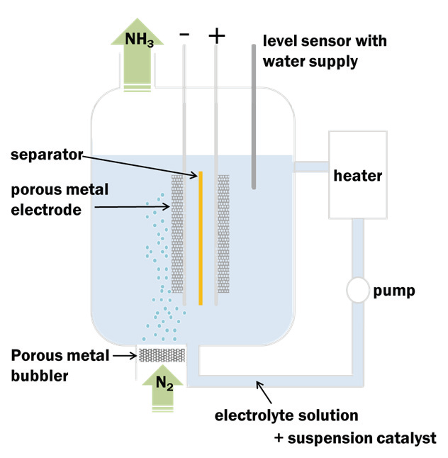 알칼리 수용액 전해셀 암모니아 합성장치 모식
