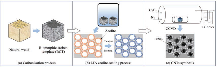 CNT growth using CCVD with zeolite coating