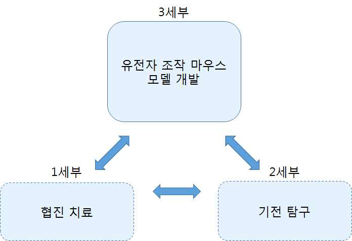 연구 수행을 위한 세부과제간의 유기적 연계성