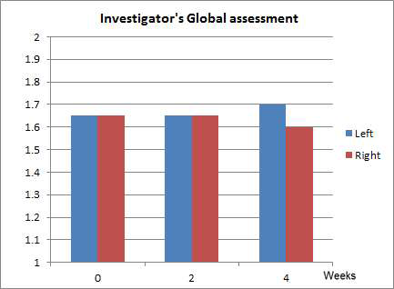 피부과 전문의에 의한 IGA (Investigator Grading Analysis) 평가