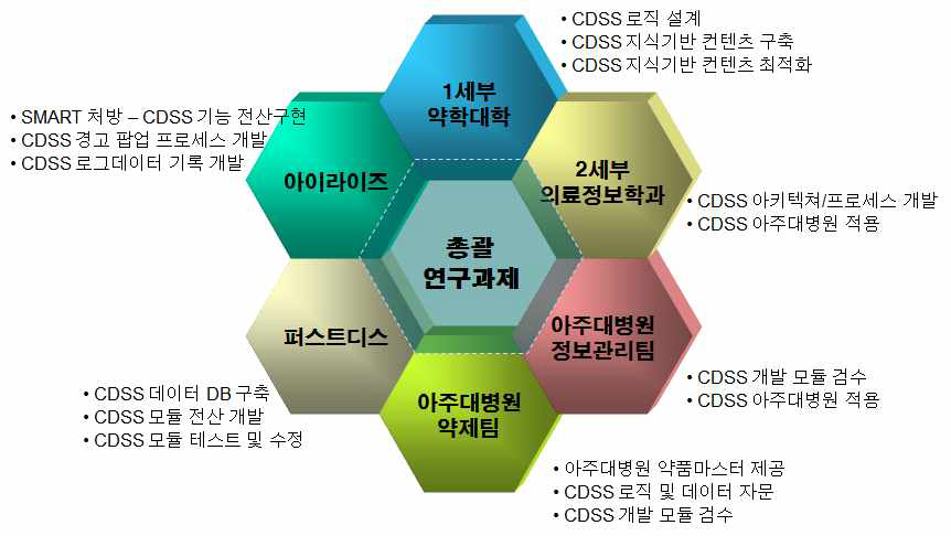 복지부 연구 CDSS 개발 구성원 및 역할