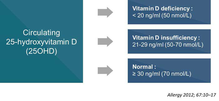 비타민 D 농도의 평가와 분류