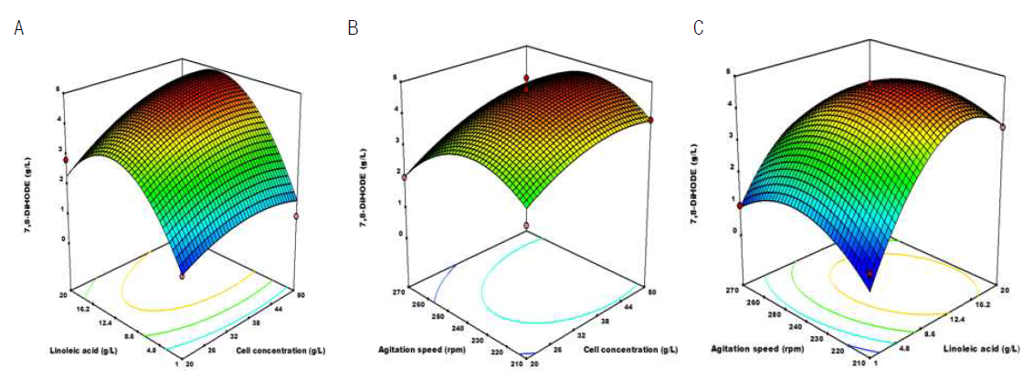 Effects of cells and linoleic acid concentrations, and agitation speed for the production of 7,8-dihydroxy-9,12(Z,Z)-octadecadienoic acid from linoleic acid by 7,8-diol synthase from G. cingluate