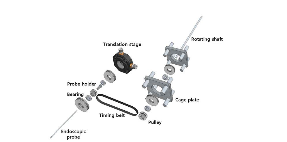 생체 내 공초점 현미경과의 결착을 위한 endoscope head의 기계 부품 설계 및 조립도