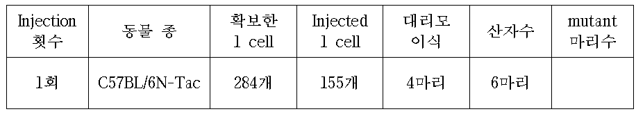 C57BL/6N tarconic mice를 이용한 Sh3bgrl2 CRISPR Ca9 Injection