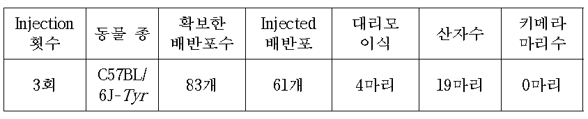 C57BL/6J-Tyr mouse를 이용한 Angptl1-C12 cell Injection