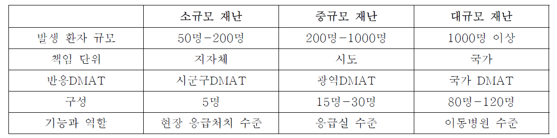 현장의료지원단계