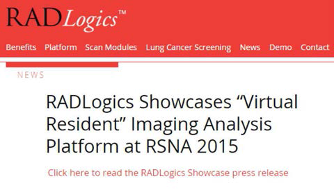 RADLogics.’ 흉부 CT 판독 보조 플랫폼 “Virtual Resident” 발표