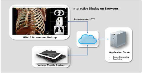 웹기반 thin-client 의료영상 뷰어 및 클라우드 서버