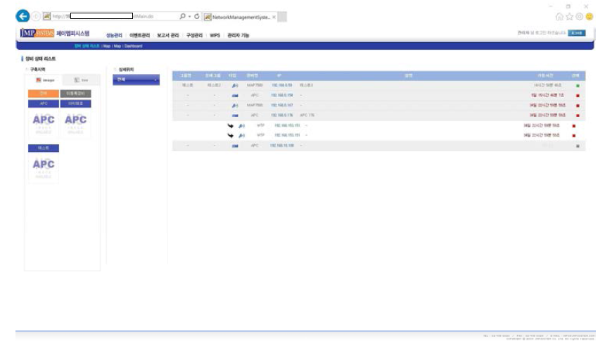 uManager AP 품질 모니터링 화면