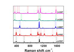 다양한 신호를 내는 Ag NBS의 라만 신호 스펙트럼