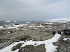 Automatic weather station on Linsey Island, Amundsen Sea fallen down on February, 2016