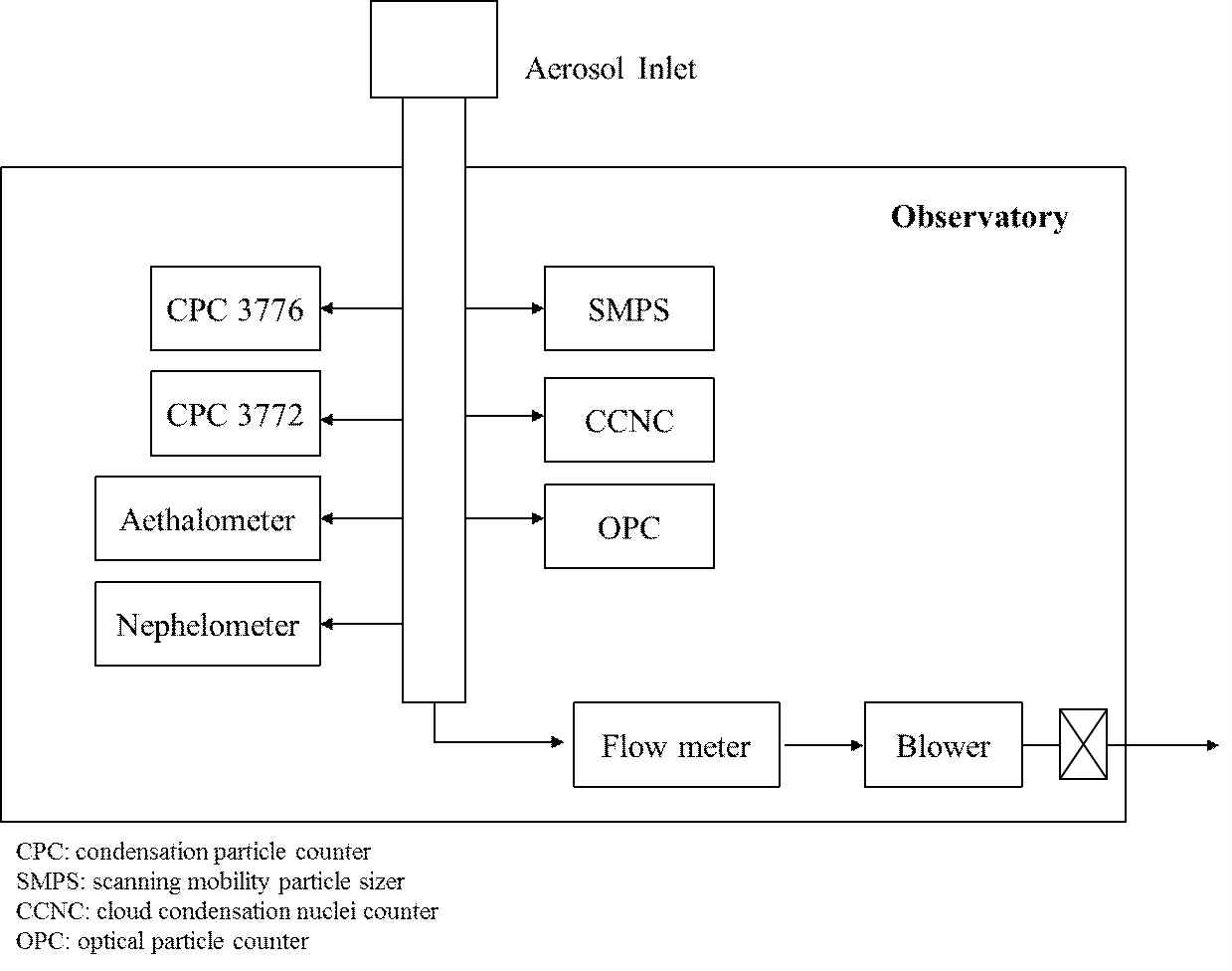 A schematic diagram for the observation methods used in this study.