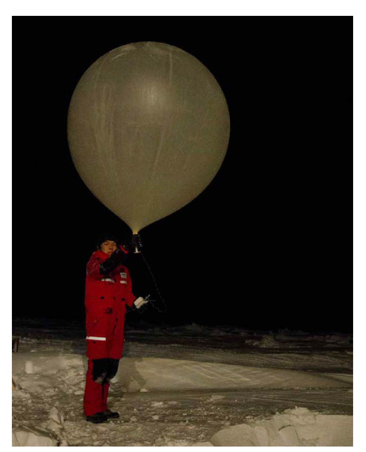 Radiosonde launch twice a day during N-ICE2015