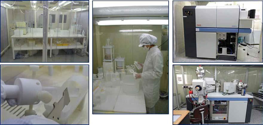 Clean laboratory and instruments for ice core proxies analysis