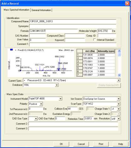 An example of uploaded data on library