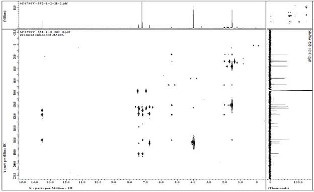 SF6796V-552-1-2 의 HMBC-NMR Spectrum