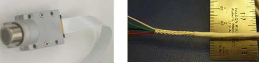 Power cable materials for XRS(sensor/pre-amplifier and spectrometer (left)) and for XRG.