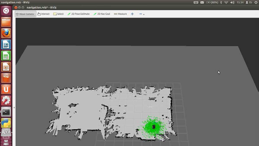 gMapping 기법을 이용한 로버의 출발점(위치와 방위) 인식 과정