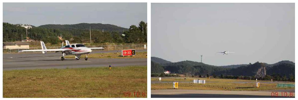 Test-bed 항공기 비행시험 모습 (3차년도, 2009년)
