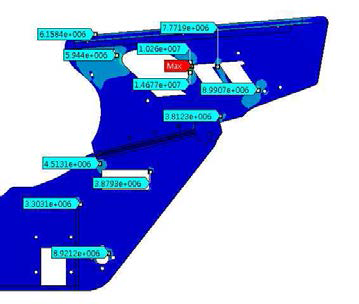 von-mises stress 분포(2)