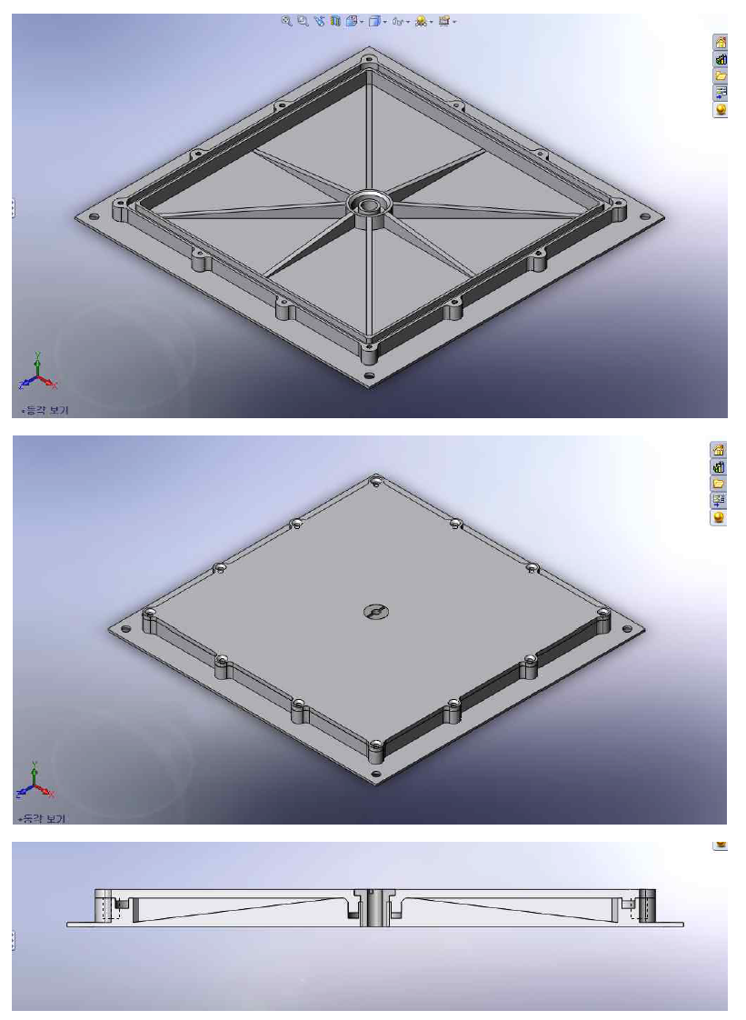 PCM 충진 container의 3차원 형상