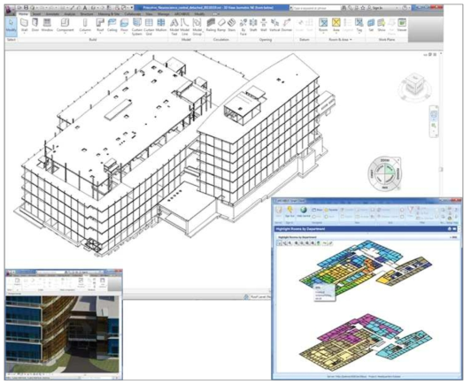 Archibus와 Revit 연동화면