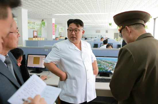 북한 김정은 국무위원장의 백두산건축연구원 방문