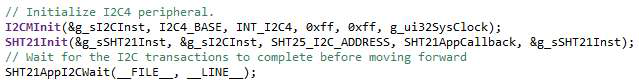 I2C 초기화 코드