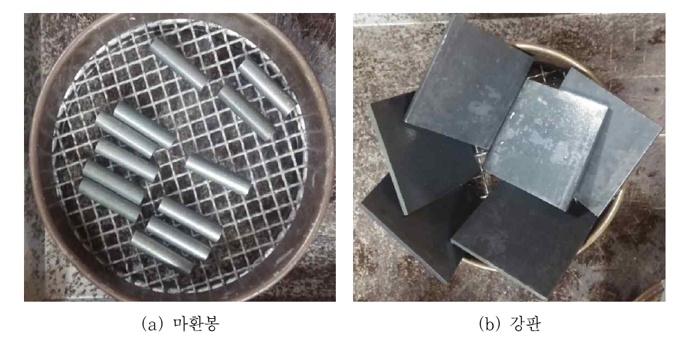 인공 발청 및 부식측정을 위한 시험체