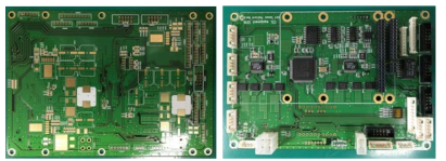 Sync Board PCB(좌)와 SMT(우)