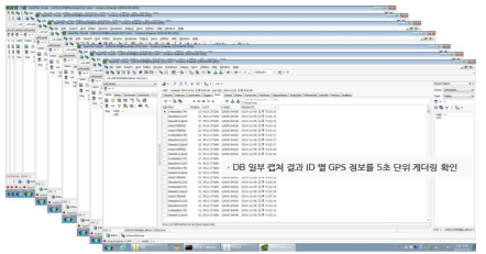 Data Base 게더링 후 화면