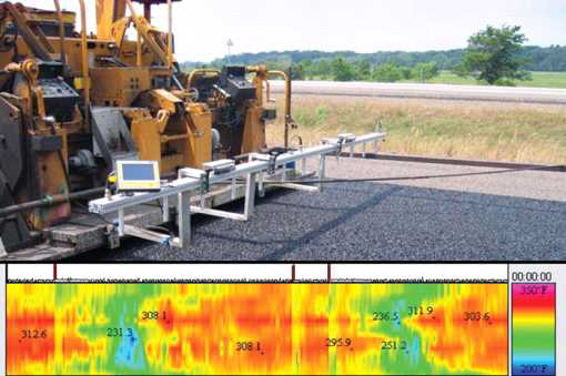 PAVE-IR을 이용한 아스팔트 매트 온도 측정