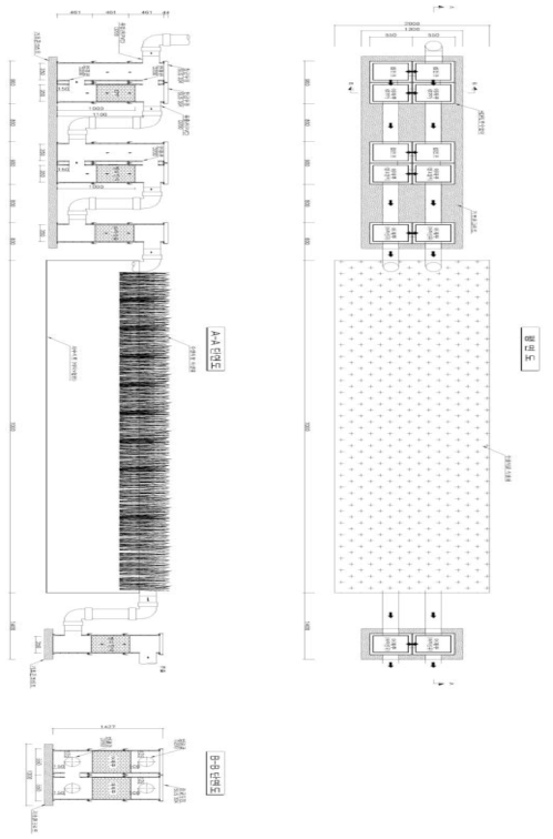 장치형 시설 연계형 인공습지 조성 설계도