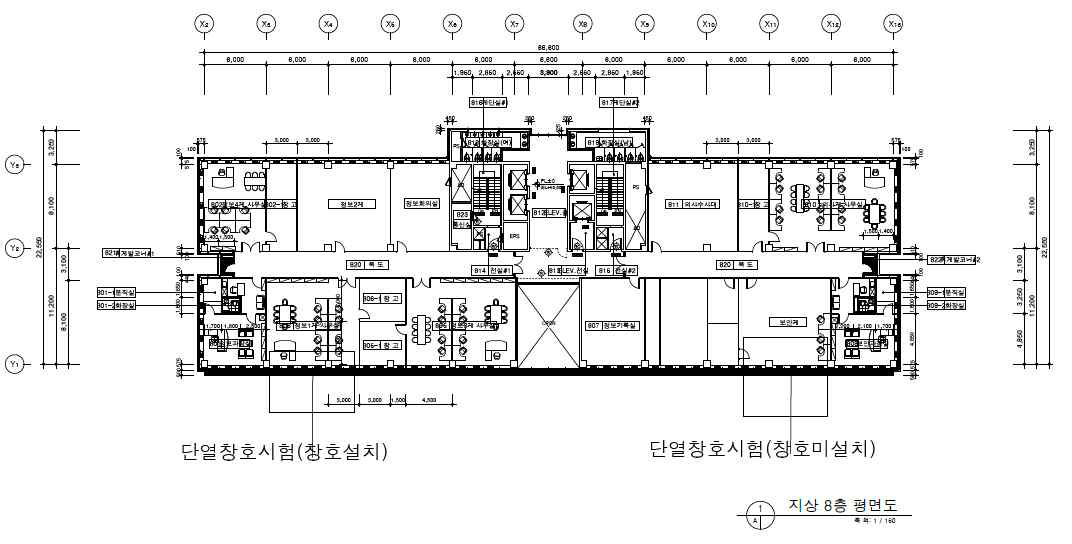 그린리모델링 창호가 설치된 실험실(좌)와 대조실(우)