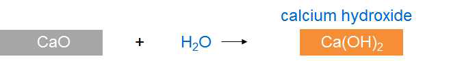 CaO계 팽창재의 화학반응