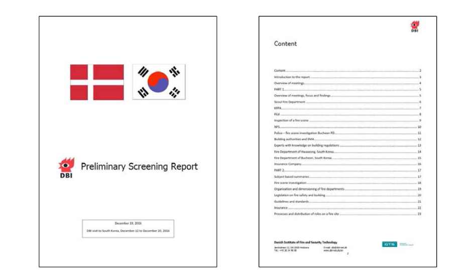 Preliminary Screening work report