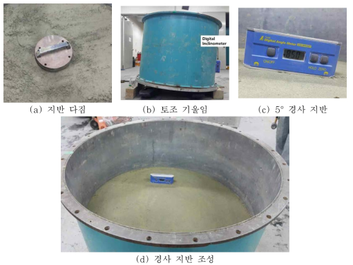 경사 지반 조성 과정