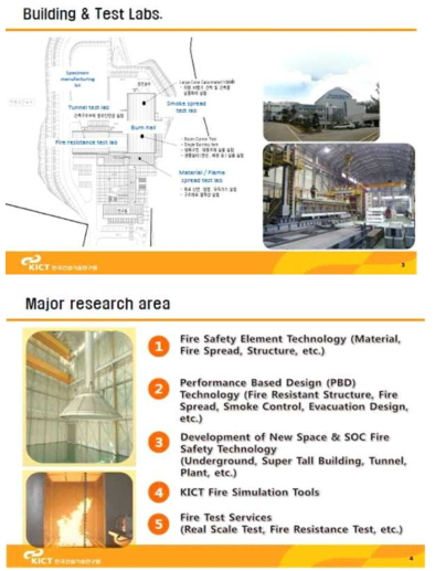 화재연구소 인프라 및 핵심역량