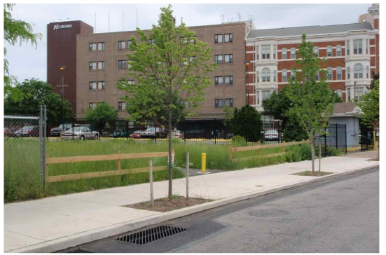 Shissler Recreation Center의 stormwater tree trench