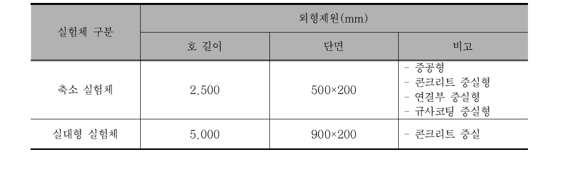 실험체 제원