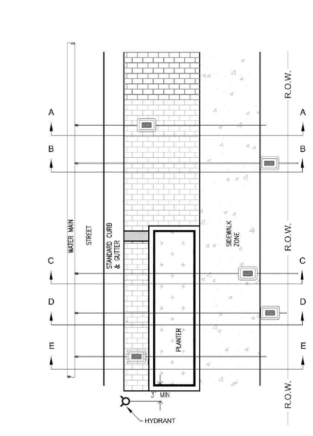 Planter-Meter & Hydrant locations