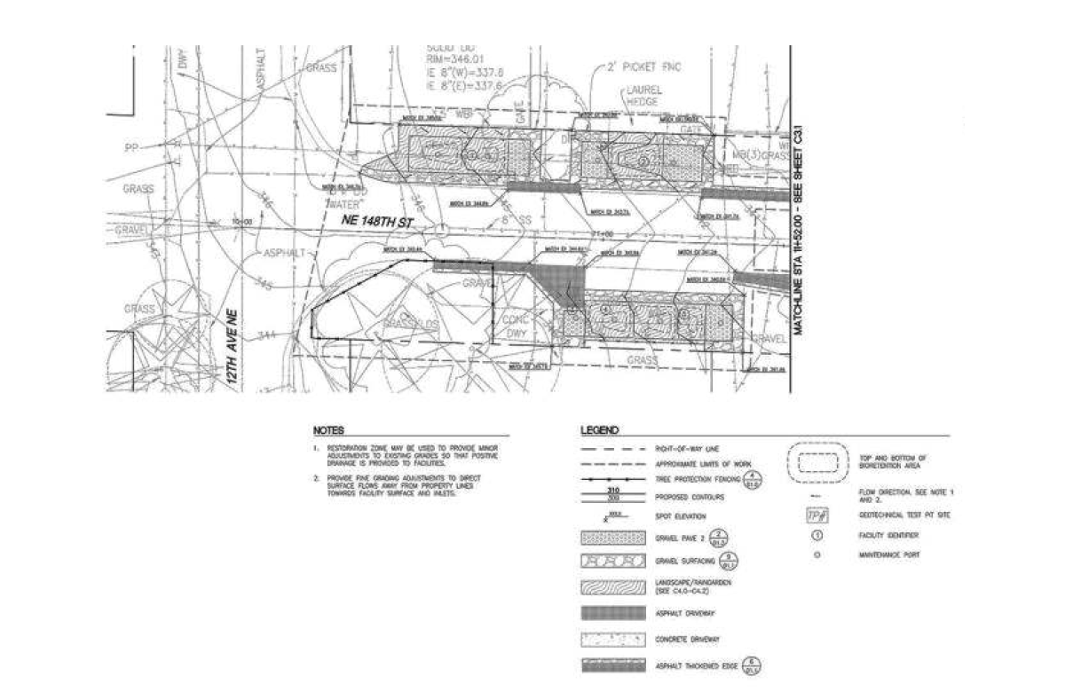 NE 148th St Infiltration Facilities 설계도