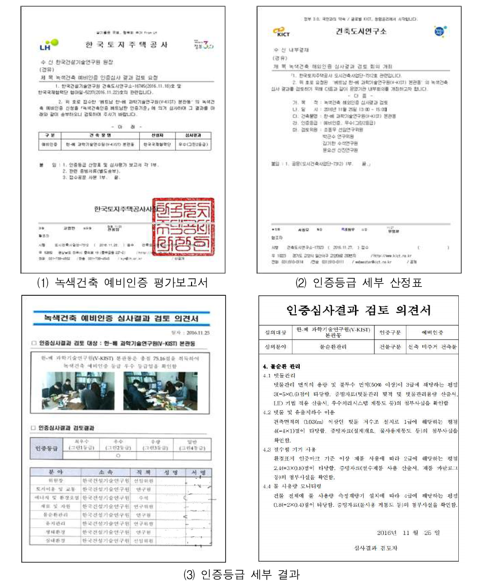 베트남 녹색건축인증(G-SEED V) 예비인증 심사결과 검토